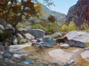 Romero Canyon Stream, 30x40, $480